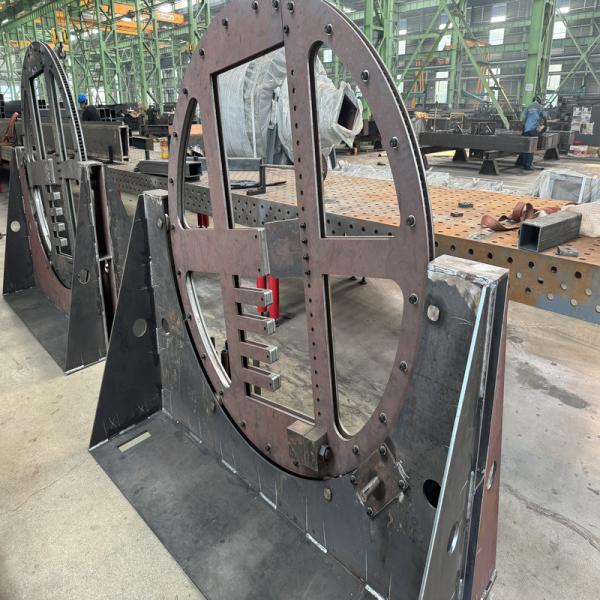 Turnover Mechanism Assembly Heavy Steel Fabrication Turning Device Non Standard Steel Construction