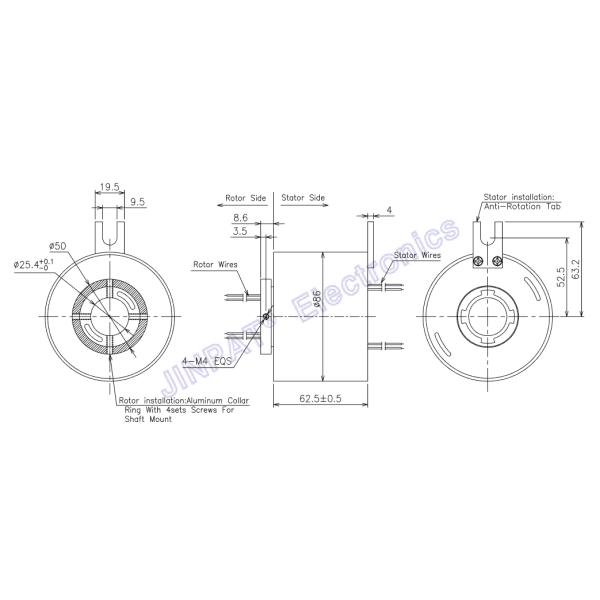 Внутренний диаметр 25.4mm через снабжение жилищем сплава алюминия кольца выскальзывания скважины