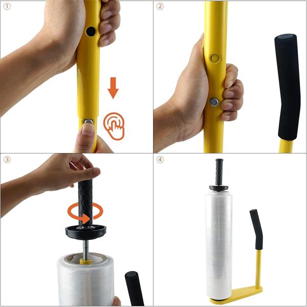 PE Stretch Film Handle Pallet Stretch Dispenser Plastic Stretch Film Wrap Tool Stand Dispenser & Holder