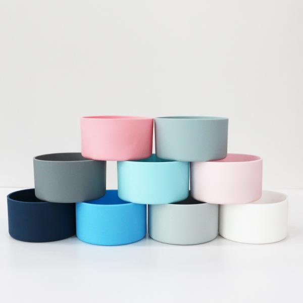 Силиконовые крышки бутылки Бутылки для воды Овала 7,5 см 40 унций Противоскользнущая защитная рукава Нижняя рукава Чашечная крышка Аксессуары