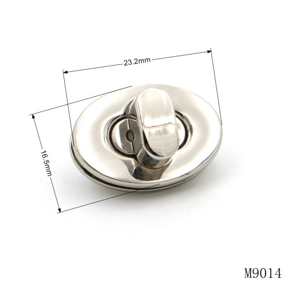 Oval Small Twist Locks OEM ODM Metal Purse Closure For Bags And Handbags