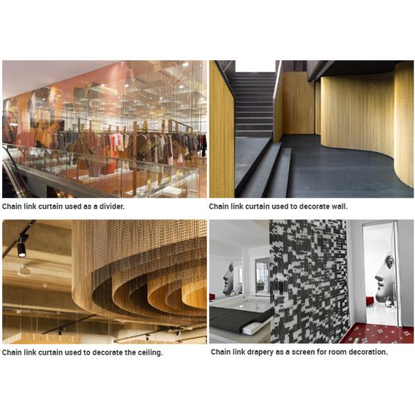 Занавес сетки прокладки 0.85kg красного декоративного вида ресторанов цепной стальной