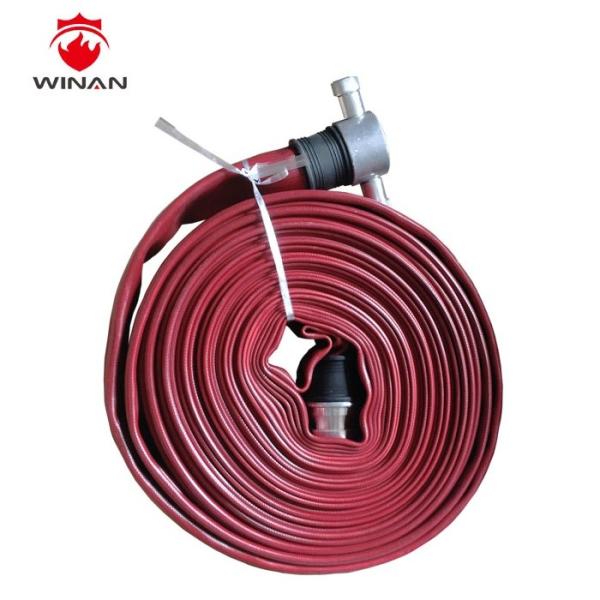 Lightweight Portable Fire Hose Reel 100 Ft 8 12 Inch Red Vintage Wildland