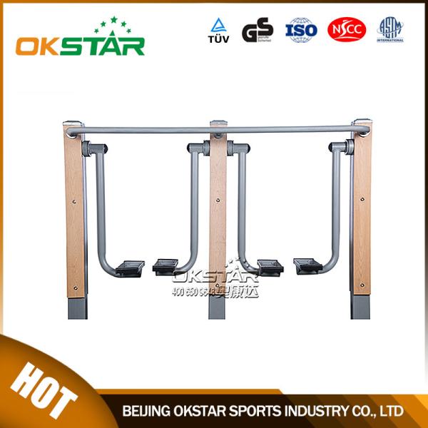 china outdoor park gym equipment  wood exercise walking machine with TUV certificates