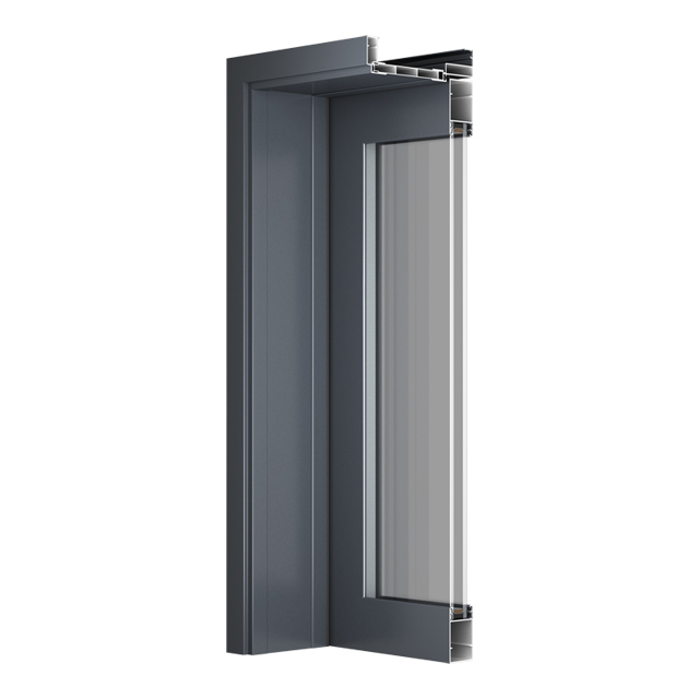 Heavy Duty Soundproof Aluminium Bathroom Door With Insulated Glass