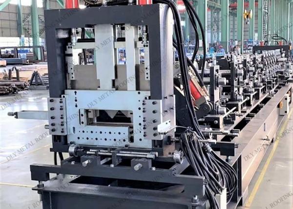 380V U Purlin Roll Forming Machine Hydraulic Cutting Purlin Roll Former