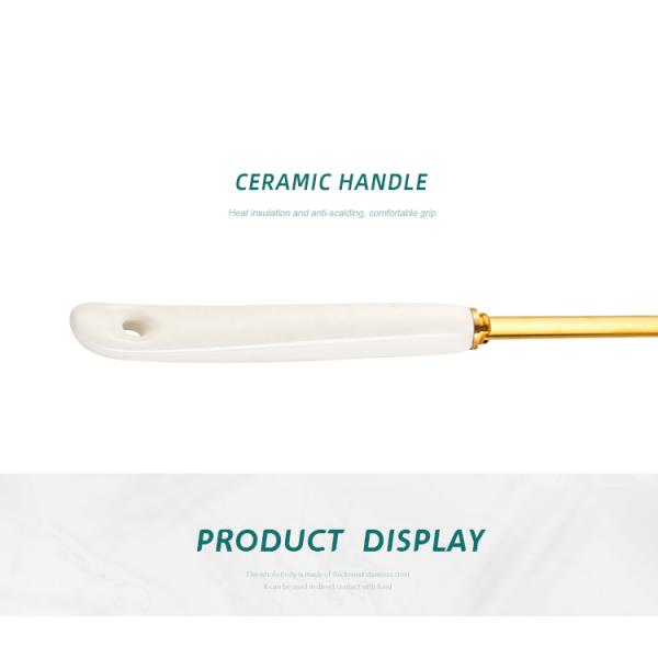 Ceramic Stainless Steel Kitchen Utensils Set Nordic Style For Cooking
