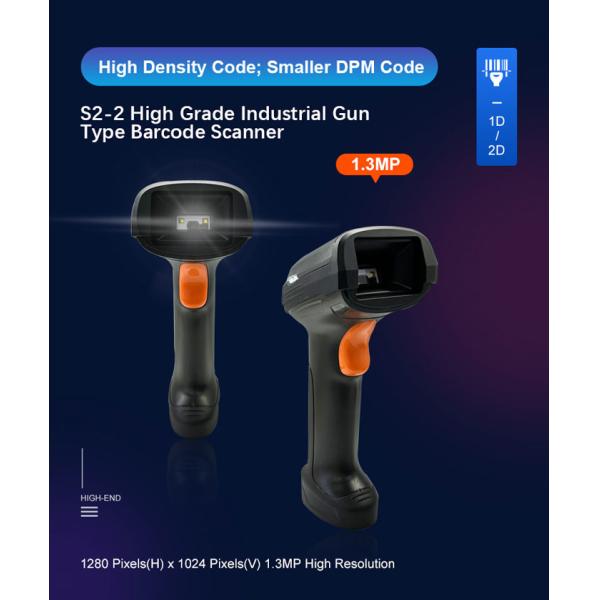 RAKINDA S2-2 Industrial DPM 2D Barcode Scanner to Scan Engraved PDF417 Code on Stainless Steel Surface USB Cable