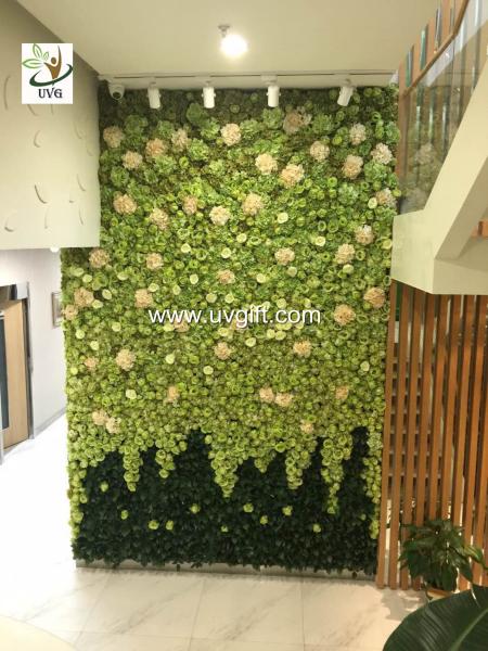 UVG wedding stage backdrop decoration in fake rose and hydrangea for flower wall CHR1109
