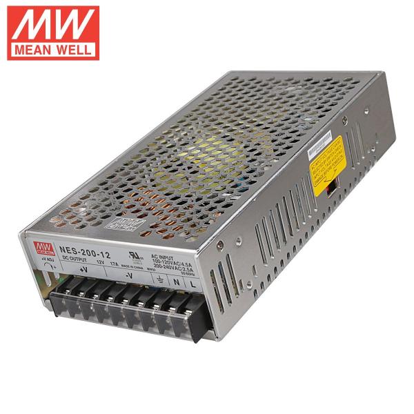 2017 новый MEAN WELL оригинальный NES-200-12 12V 17A meanwell 12V 204W одноразовый выходный коммутатор
