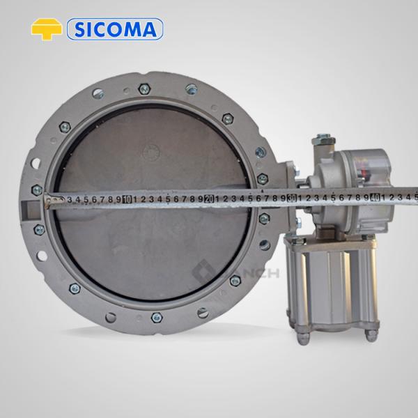 Powdery Material Butterfly Valves DN300/250 Sicoma With Fixed Body And Aluminum Alloy