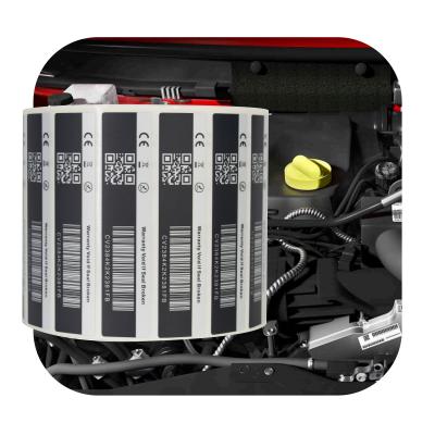 St feito sob encomenda imprimindo de alta qualidade do carro da especificação automotivo feita sob encomenda automotivo da bateria do fabricante da etiqueta do carro da etiqueta da bateria