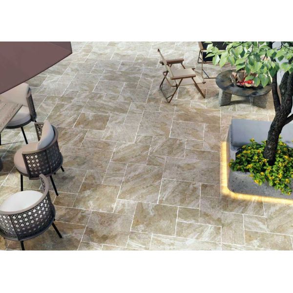 Smooth Surface Limestone Tiles Outdoor Anti Slip For High End Courtyards
