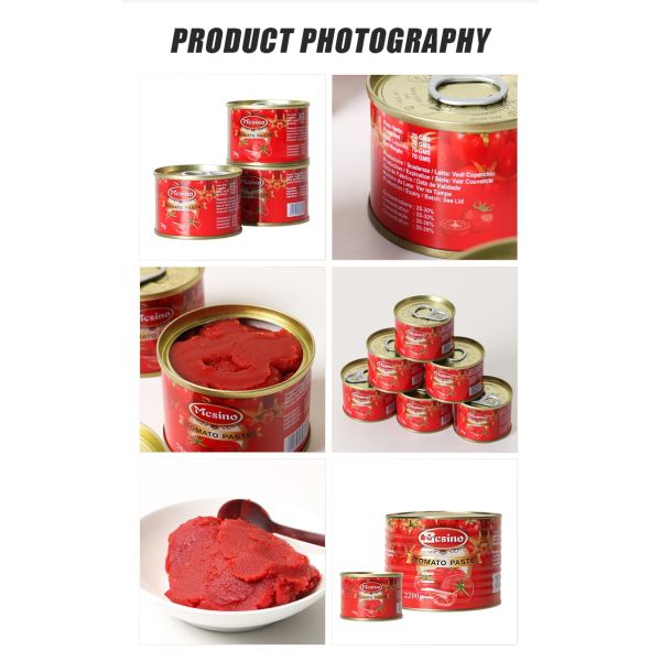 OEM Brand 2200g +70g Canned Tomato Paste 6 Tins Each Organic for Cooking