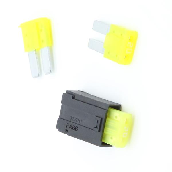 2 Pin PA66 Housing 30A 80V PCB Board Fuse Holder for Micro 2 Blade Fuse