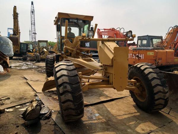 140K Used Motor Grader Caterpillar 18T weight C7 engine with Original Paint