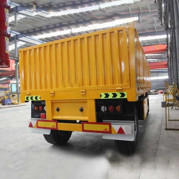 Farm 2-Axles Flat Platform flatbed side wall Drawbar Full Trailer With Ladder