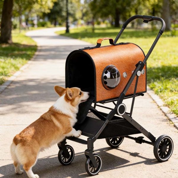 Collapsible Dog Stroller | Detachable Pet Carrier Stroller|Quiet Pet Stroller for B2B Bulk Purchase