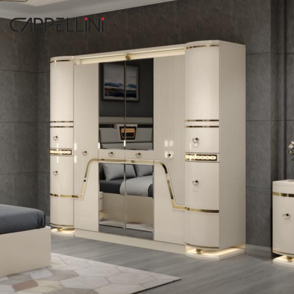 Contemporary Classic King Size Leather Bed Set Double Queen Royal Luxury Modern Wooden Mdf Full Bedroom Sets Furniture