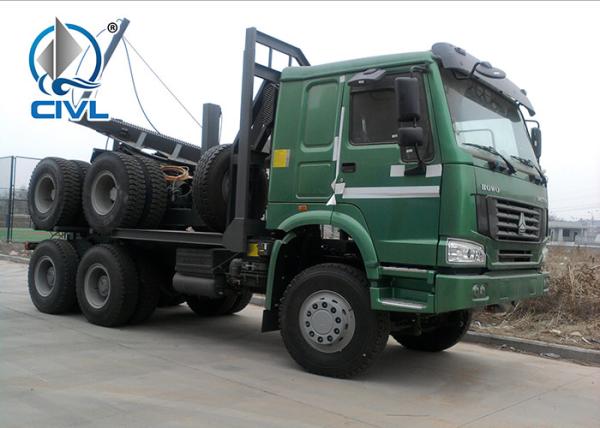 6 X 4 Log Carrier Heavy Equipment Trucks Wooden Transported Truck 40 TON  For Transport SINOTRUK HOWO CHASSIS EuroIII