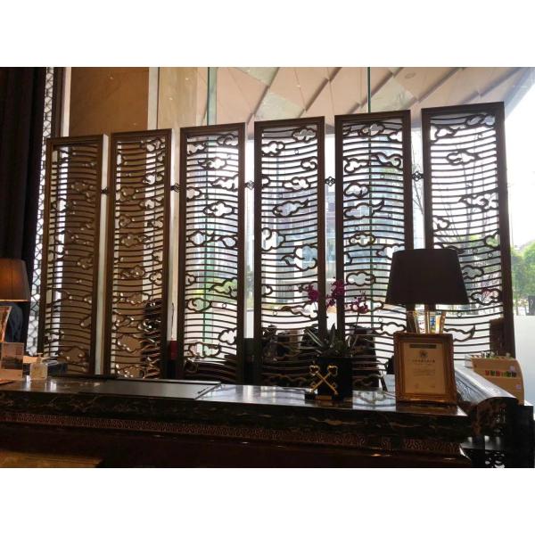 Screen Texture Stainless Steel Hotel Furniture Lobby Living Room Custom Folding Room Divider