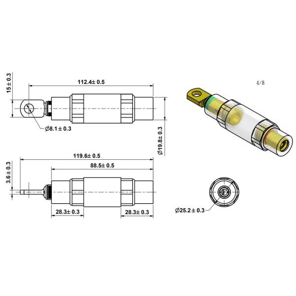 10x38mm 4/8GA ВНУТРИ ИЗ патрона предохранителя усилителя частей автомобиля патронов предохранителя стеклянной лампы AGU аудио