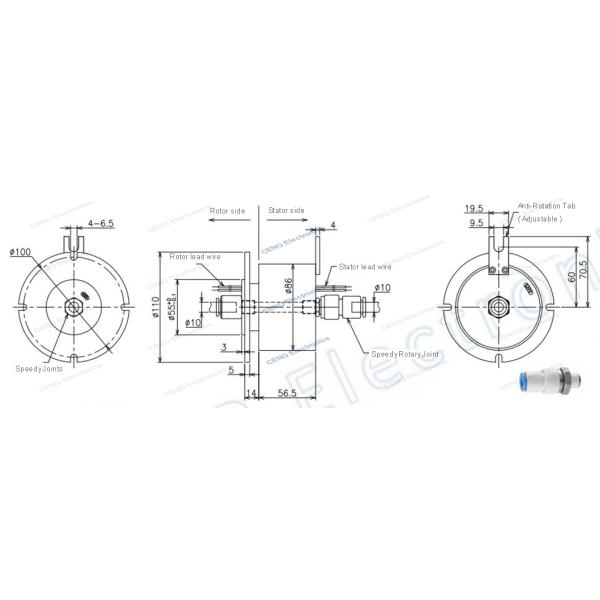 Industry Integrated Slip Ring With Pneumatic Electrical Power And Signal