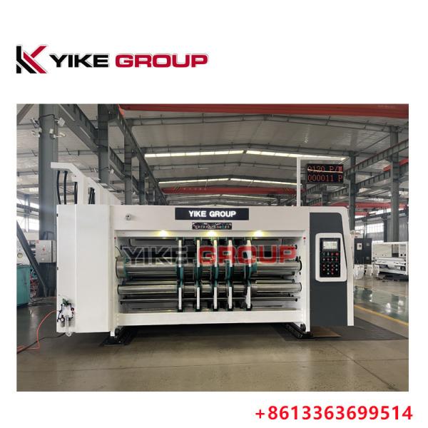 Yk-1220 Impressora de alimentação de borda de chumbo Slotter elétrico máquina de corte de matriz para caixa de cartão