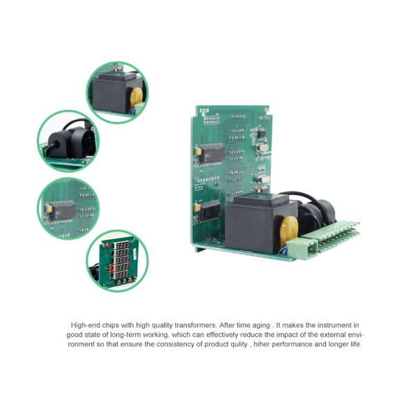 Three phase 5 rows display digital amp&volt &hertz meter AC combination multimeters