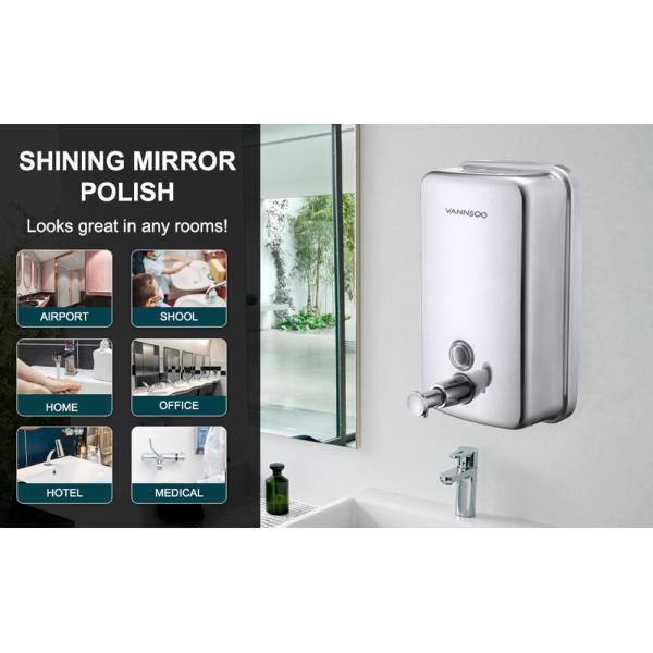 34 Ounce Bathroom Shower Soap Dispenser Corrosion Proof Lining Bathroom Accessories