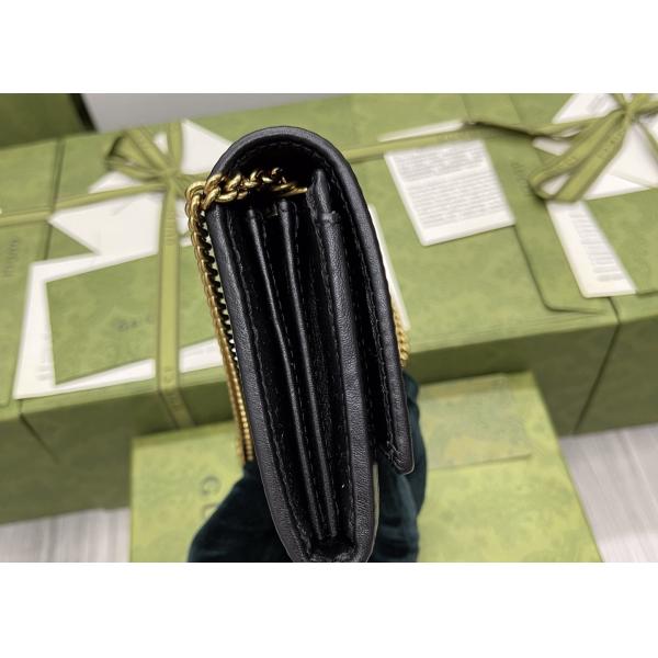 Bamboo Knot Lock Brand Clutch Bag Glossy Real Leather Antique Gold Blend