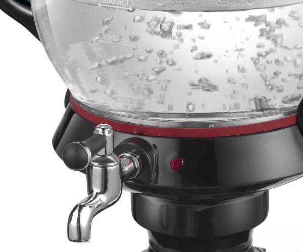 Samovar de vidro da tradição durável dos equipamentos do serviço de sala com a chaleira elétrica da água de 4,5 litros com o bule de 1 litro