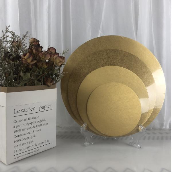 12'' Cake Cardboard Base Baking Tools Golden Siliver Finish With Pattern