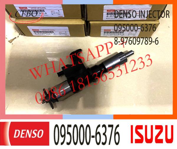 Inyector de combustible auténtico de acero de alta velocidad de la venta del carril del rasgo común caliente del inyector 095000-6376 8-97609789-6 095000-6376