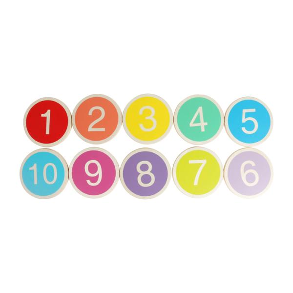 Juguetes para niños de piedra de equilibrio de madera 6 colores