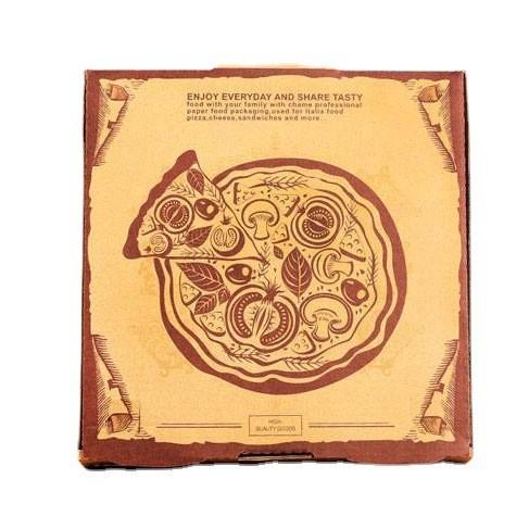Boîtes à pizza en feuilles de papier ondulé