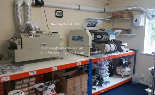 T961 Desktop Reflow Oven with conveyor 730*230mm 6 temp Zones 3.5KW Soldering Machine