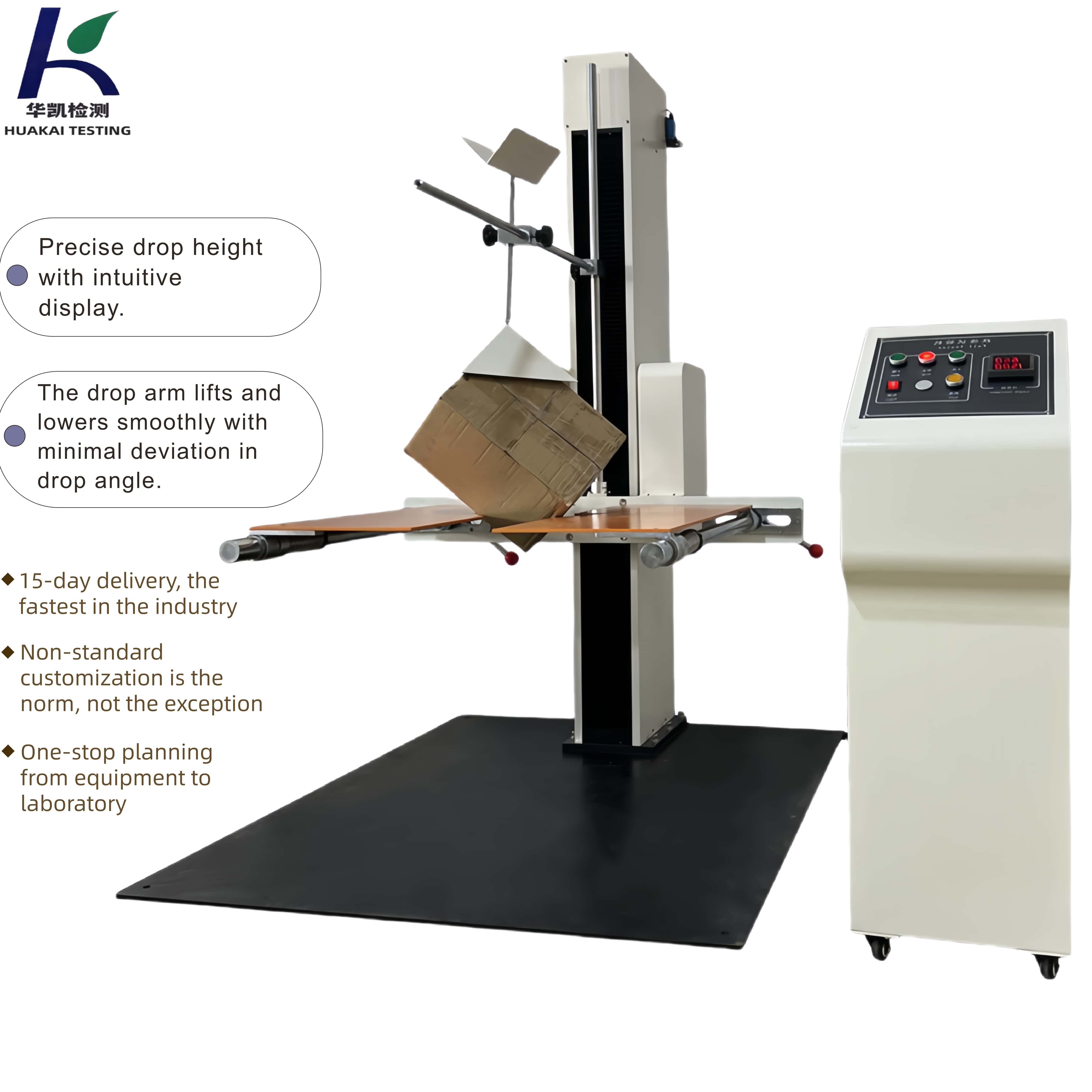 Professional Double Wings Drop Impact Testing Machine Carton & Packaging Anti-Impact Drop Testing Machine