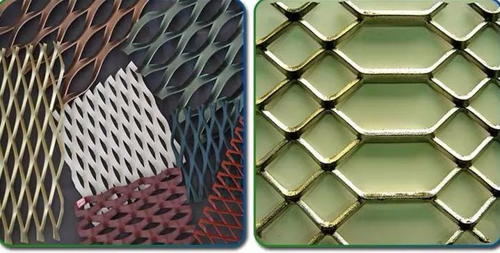 Decorative Aluminum Stainless Steel Copper Expanded Perforated Metal Diamond Wire Mesh