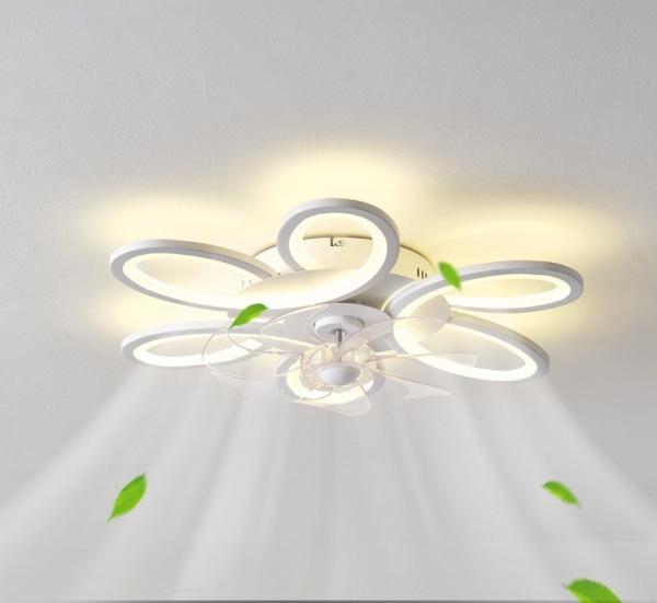 Mayorista Ventilador de techo con luz LED y altavoz de música, control remoto WiFi inteligente y moderno