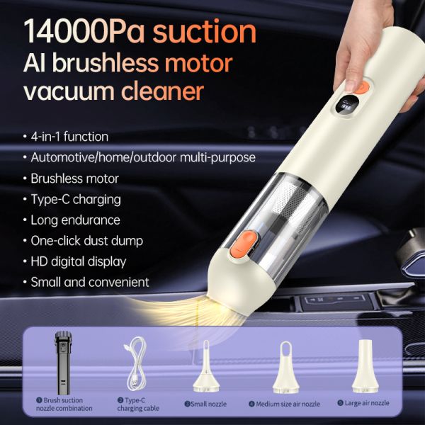 ABS 14000Pa Car Vacuum Cleaner Cordless Deep Clean Vacuum Cleaner