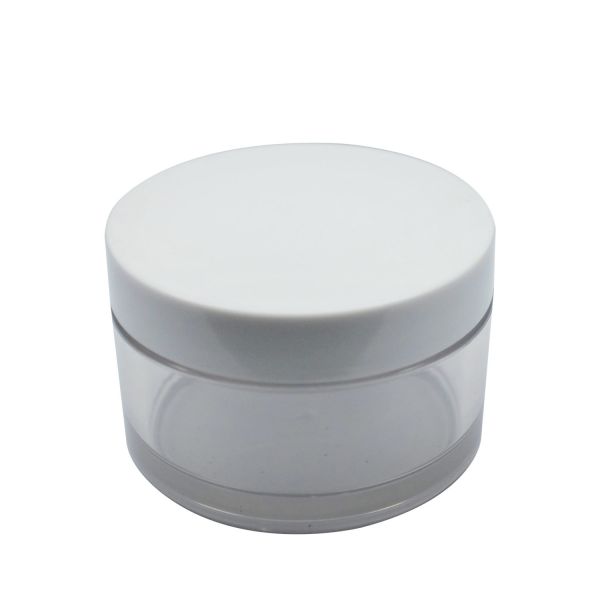 Double Layer PP PET Cream Cosmetic Jar 15ml 30ml 50ml with Disc