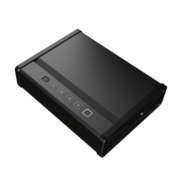 Mini Safe Digital Heavy Duty Fingerprint Code Key Unlock Money Gun Safe for Car Headrest