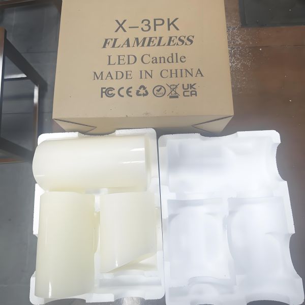 Rechargeable LED Candle with Remote Control and Paraffin Wax for Indoor Decoration