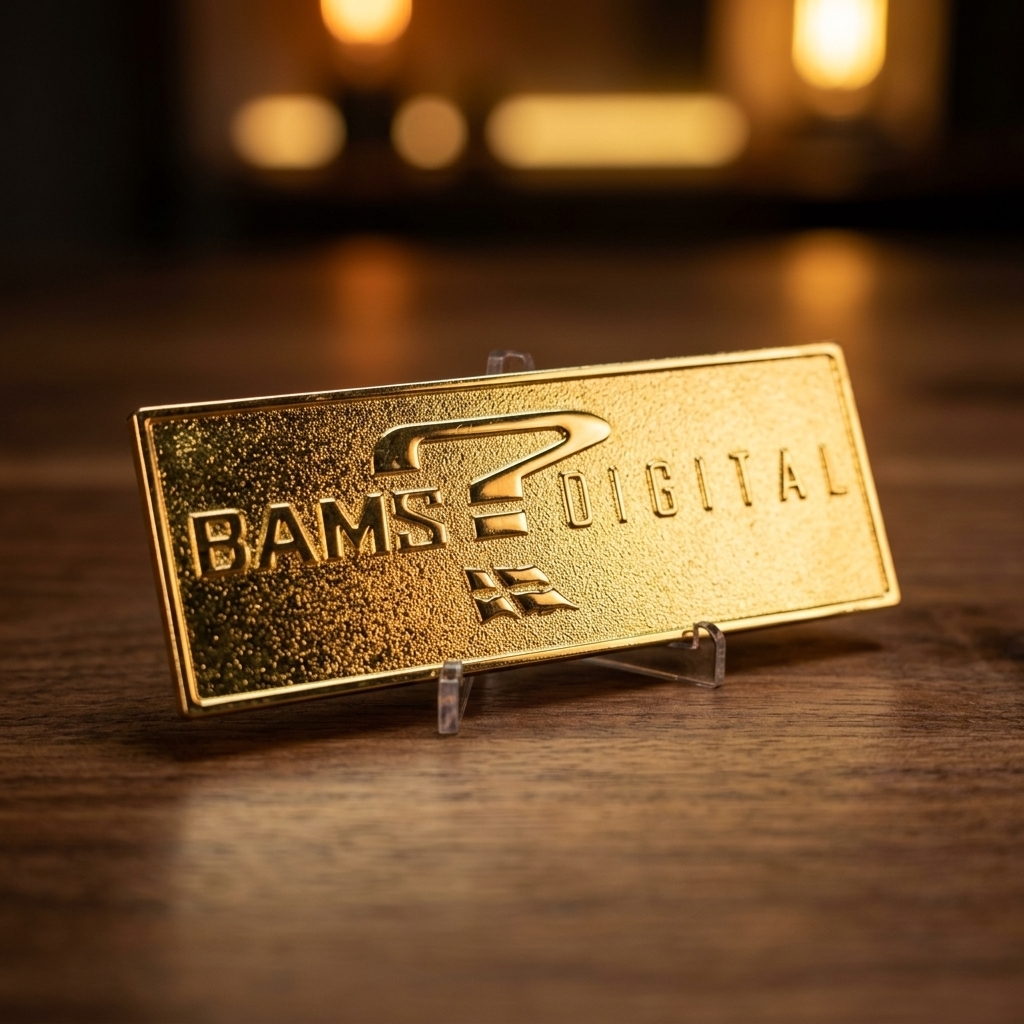 Customized metal zinc alloy gold three-dimensional text design