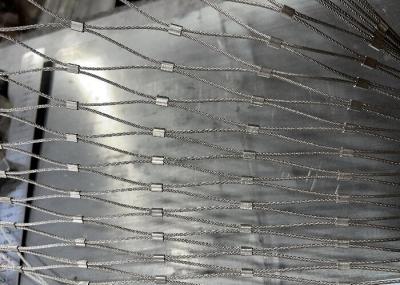 Stainless Steel Staircase Wire Rope Mesh / Cable Mesh For Balustrade