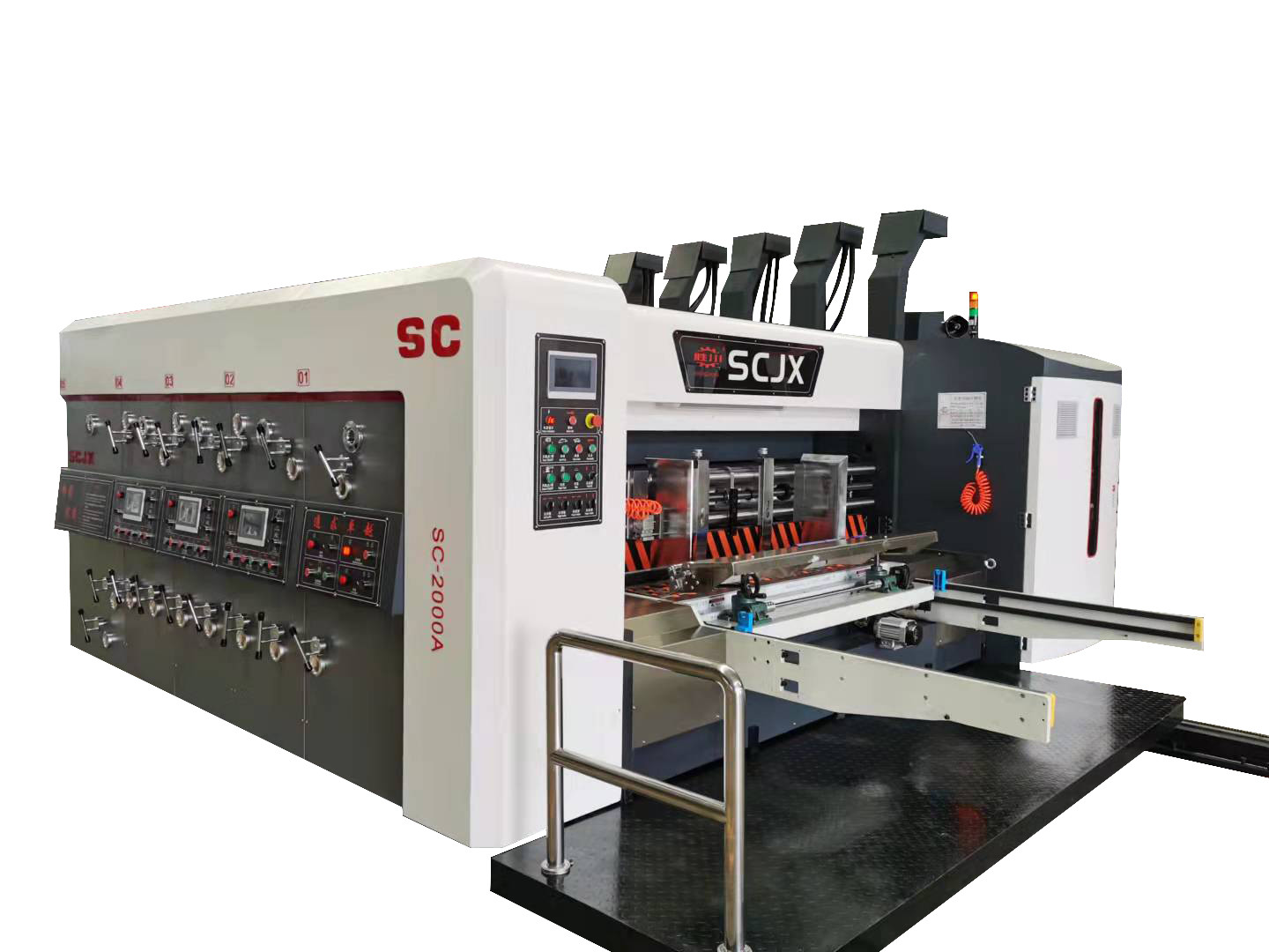 Коробка пиццы делая утюгом рифленую печатную машину 380V Flexo коробки