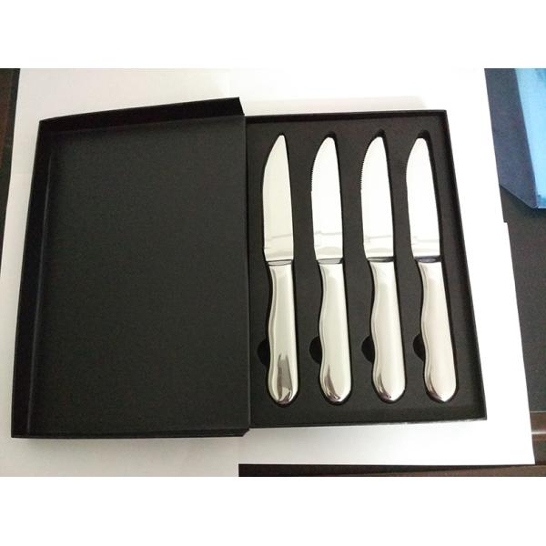 Jumbo Steak Knife Set In Black Gift Color Box knife for steak Morror Finishing