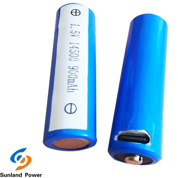 ODM REACH Cylindrical Li Ion Battery ICR14500 1.5V 900MAH