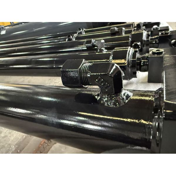 Rod End Ported Telescopic Hydraulic Cylinder 2350mm Stroke With Hard Chrome Plated Steel